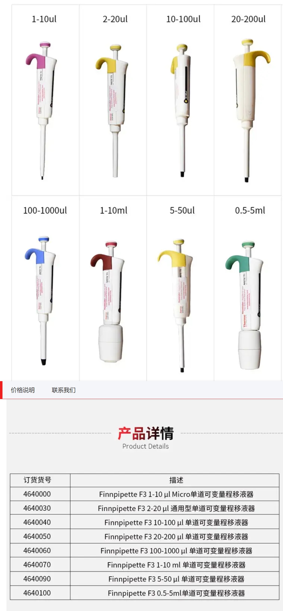 Finnpipette F3固定量程移液器(pic1)